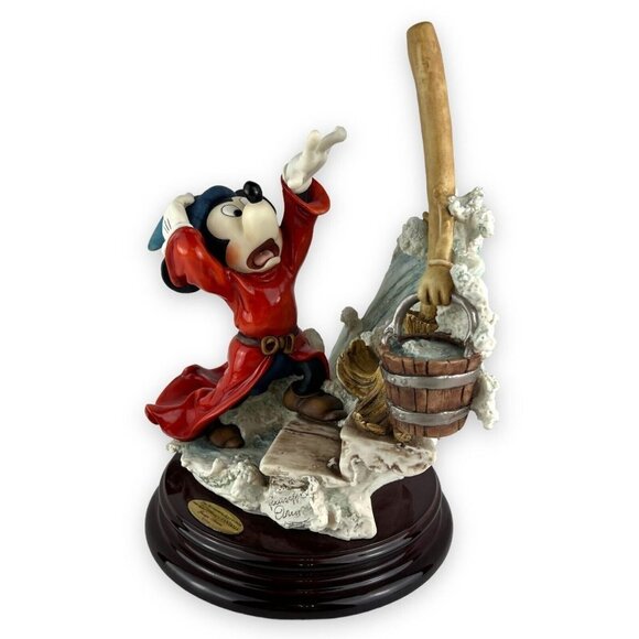 GIUSEPPE ARMANI DISNEY Mickey Mouse Sorcerer's Apprentice Sculpture Signed Coin - Picture 3 of 16